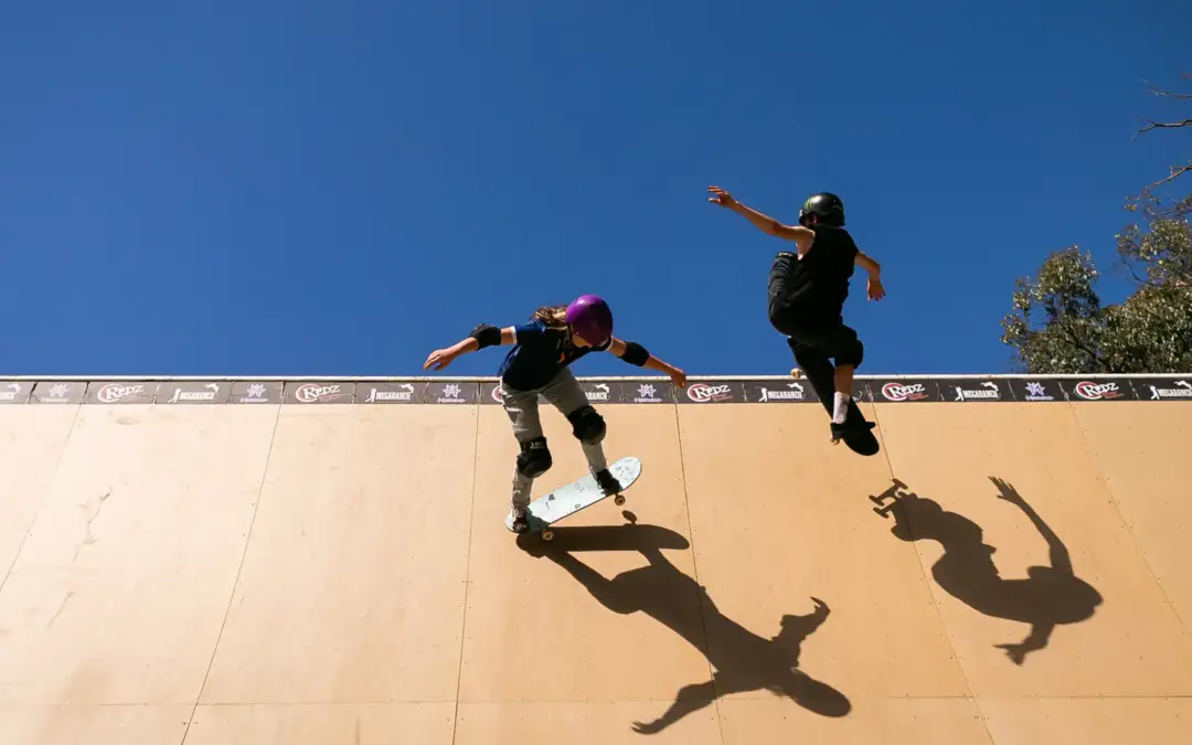 VIS skateboarding siblings competing at World Tour