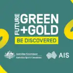 A green and gold graphic with the AIS and ASC logos, and bold text reading Future Green + Gold