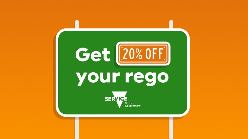 Apply to get 20% off your vehicle registration.