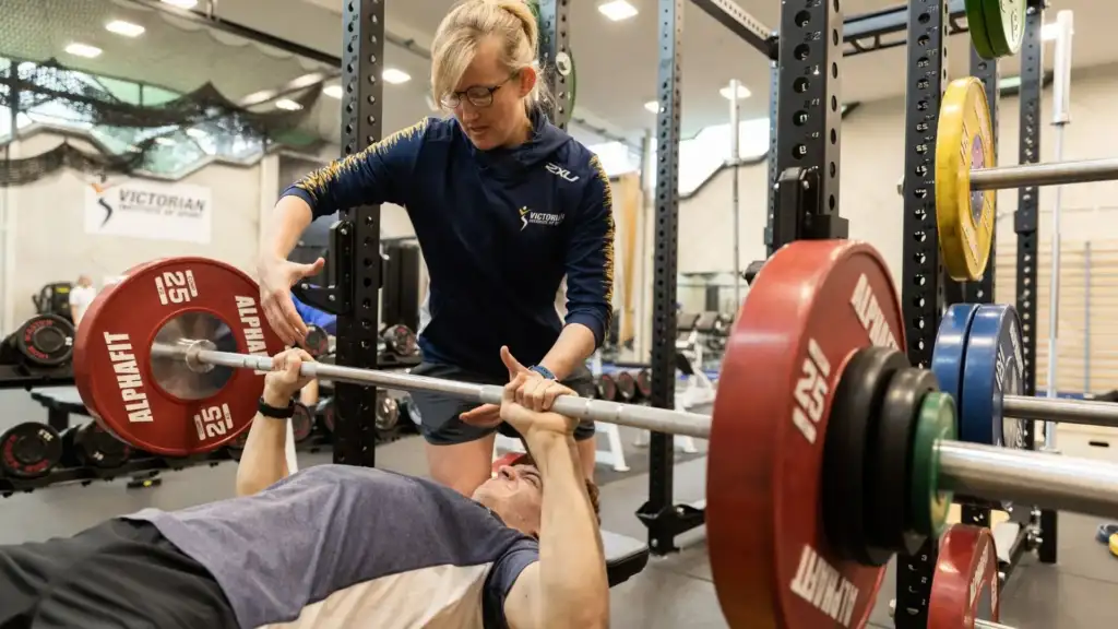 Strength and conditioning session lead by Physical Preparation Coach, Lyndsay Clarke